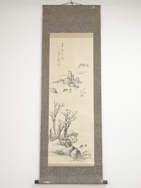 JAPANESE HANGING SCROLL / HAND PAINTED / SCENERY / ARTISTS WORK